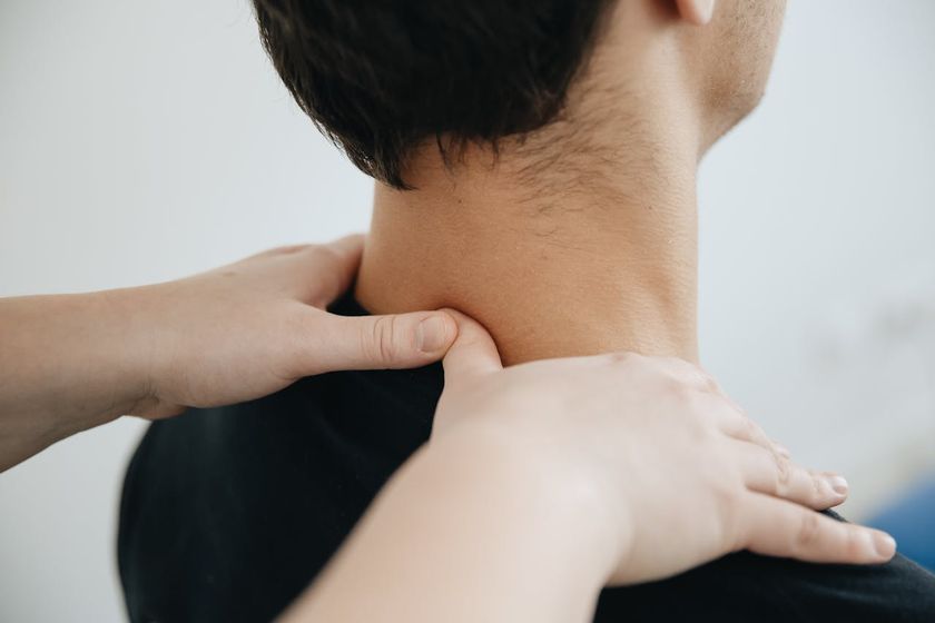 Man getting neck adjusted as part of routine